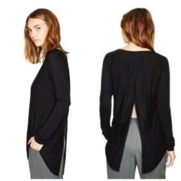 * Wilfred Rayon Lace Print La Rivière Long Sleeve w/Open Back Size S - Picture 7 of 7